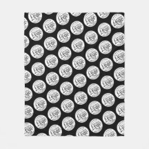 Custom fleece deken met Logo print | Zwart