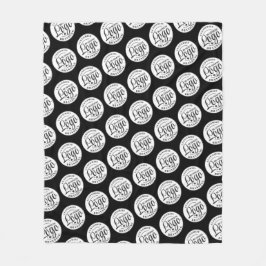 Custom fleece deken met Logo print | Zwart