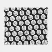 Custom fleece deken met Logo print | Zwart (Voorkant (Horizontaal))