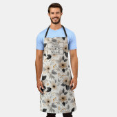 Custom Floral Apron – Culinary Science by [Name] Schort (Gedragen)