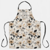 Custom Floral Apron – Culinary Science by [Name] Schort (Voorkant)