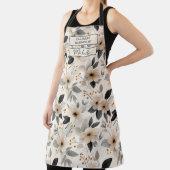 Custom Floral Apron – Culinary Science by [Name] Schort (Insitu)