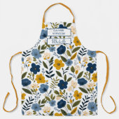 Custom Floral Apron – Culinary Science by [Name] Schort (Voorkant)