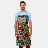 Custom Floral Apron – Culinary Science by [Name] Schort (Gedragen)