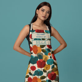 Custom Floral Apron – Culinary Science by [Name] Schort