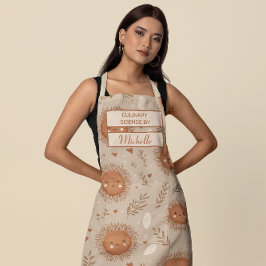 Custom Floral Apron – Culinary Science by [Name] Schort