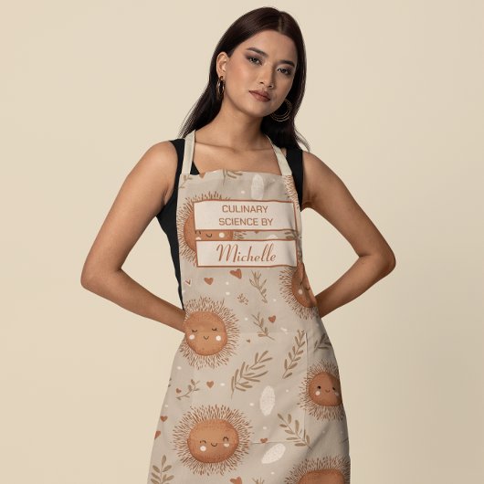 Custom Floral Apron – Culinary Science by [Name] Schort
