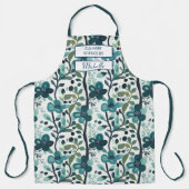 Custom Floral Apron – Culinary Science by [Name] Schort (Voorkant)