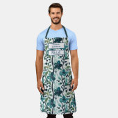 Custom Floral Apron – Culinary Science by [Name] Schort (Gedragen)