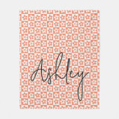 Custom Floral Blanket Gift for Her, Mom, or Family Fleece Deken (Voorkant)