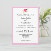 Custom Floral Bouquet Wedding Kaart (Staand voorkant)