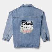 Custom Floral Bride Denim Jacket (Achterkant)