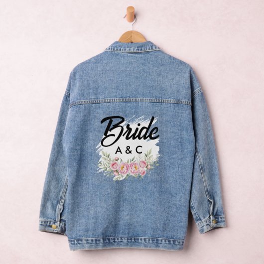 Custom Floral Bride Denim Jacket (Hangar)