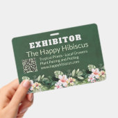 Custom Floral Business  Badge (Handheld)