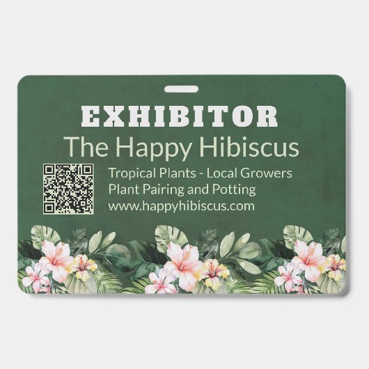 Custom Floral Business  Badge (Voorzijde)