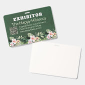 Custom Floral Business  Badge (Voor- en achterkant)