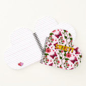 Custom floral butterfly pattern  notitieboek (Binnen)