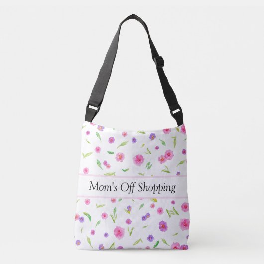Custom Floral Canvas tas | Cadeau voor mama vriend (Voorkant)