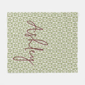 Custom Floral Checkered Blanket Gift for Mom, Girl Fleece Deken (Voorkant (Horizontaal))