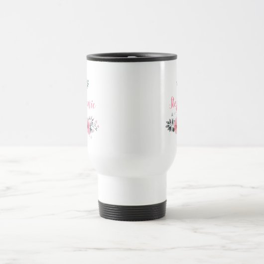 Custom Floral Coffee Travel Mug Reisbeker (Center)