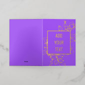 Custom Floral Design Gold Foil Kaart (Buiten Laag)