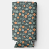 Custom Floral Doodle Photo Engagement Seltzer Blikjeskoeler (Achterkant)