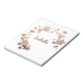 Custom Floral Elegance Notitieblok (Linkerzijde)