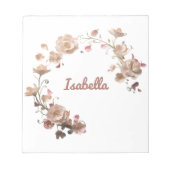 Custom Floral Elegance Notitieblok (Voorkant)