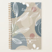 Custom Floral Faith – Gepersonaliseerde Schrift Planner (Voorkant)