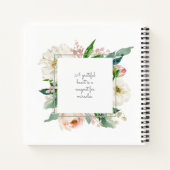 Custom Floral Gratitude Journal met Jaar en naam Notitieboek (Achterkant)