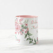 Custom Floral Happy Birthday  Mok (Midden)