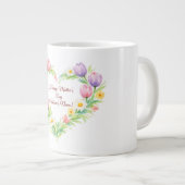 Custom Floral Heart Mother’s Day Mug Grote Koffiekop (Voorkant rechts)