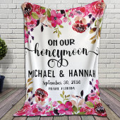 Custom Floral Honeymoon Keepomwille Sherpa Deken
