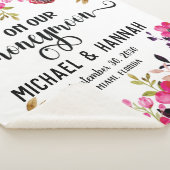 Custom Floral Honeymoon Keepomwille Sherpa Deken (3/4)