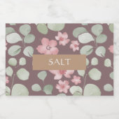 Custom floral labels, Handmade jam labels Voedselcontainer Etiket (Enkel label)