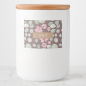 Custom floral labels, Handmade jam labels Voedselcontainer Etiket (Voorkant)