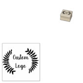 Custom Floral Logo rubberstempel (Gestempeld)