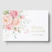 Custom Floral Memory Guest Book Keepsake Gastenboek (Voorkant)