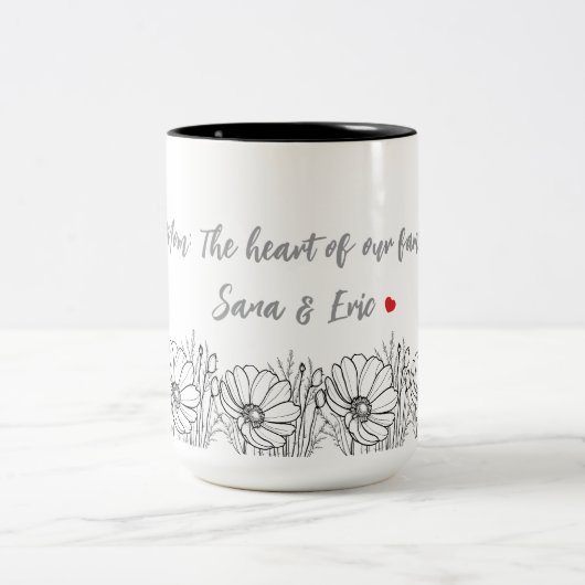 Custom Floral Moederdag Gift Mok (Center)