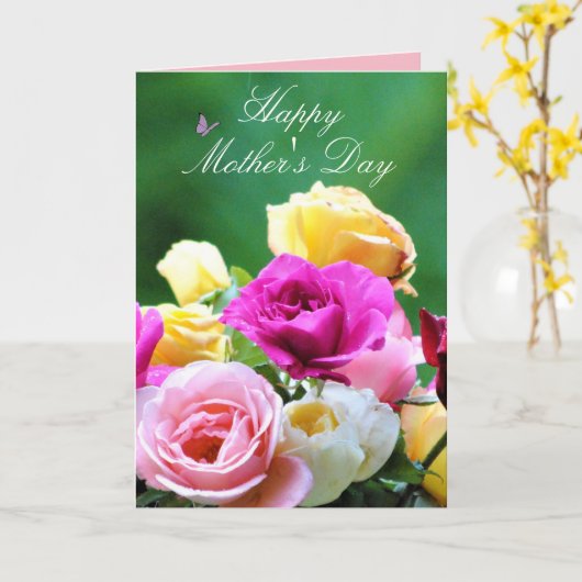 Custom Floral Moederdag Kaart (Gele Bloem)