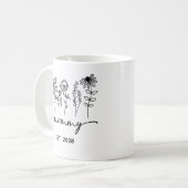 Custom Floral Mom Mug for New Moms, First Time Mom Koffiemok (Voorkant links)