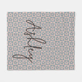 Custom Floral Name Blanket Birthday Gift for Girls Fleece Deken (Voorkant (Horizontaal))