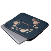 Custom Floral Neopreen Laptop Sleeve (Voorkant onderkant)