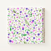 Custom Floral Notitieblok – gepersonaliseerd cadea Notitieboek (Achterkant)