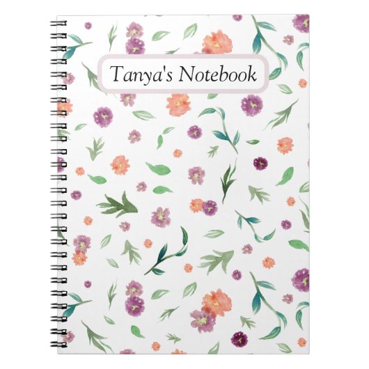 Custom Floral Notitieboek – Verjaardagscadeau voor (Voorkant)