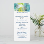 Custom Floral Pageant Awards Bal Programma Kaart 2 (Staand voorkant)