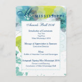 Custom Floral Pageant Awards Ball Program Kaart (Voorkant)