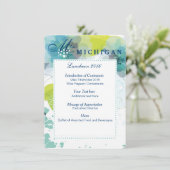 Custom Floral Pageant Luncheon Programma Kaart (Staand voorkant)