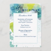 Custom Floral Pageant Luncheon Programma Kaart (Voorkant)