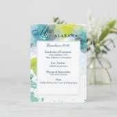 Custom Floral Pageant Luncheon Programma Kaart (Staand voorkant)